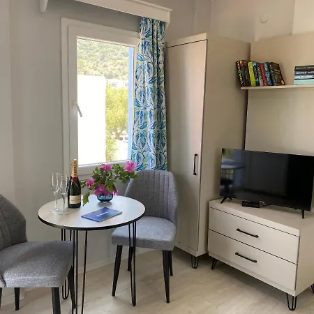 Lägenhetshotell Merve Apartments, Your From In Bodrum, Street Cats Frequent The Property, Not Have Balconies , Ground Floor Have Terrace With Table And Chairs Bodrum